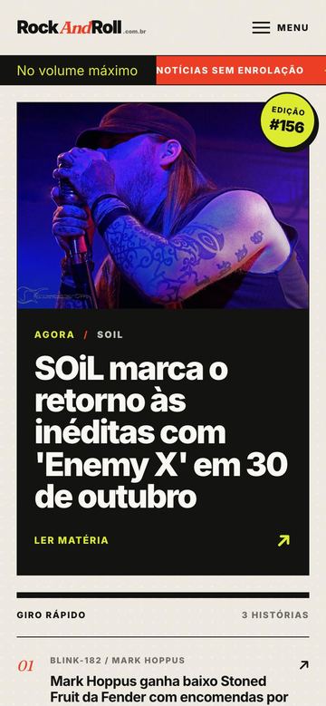 O mesmo portal no celular